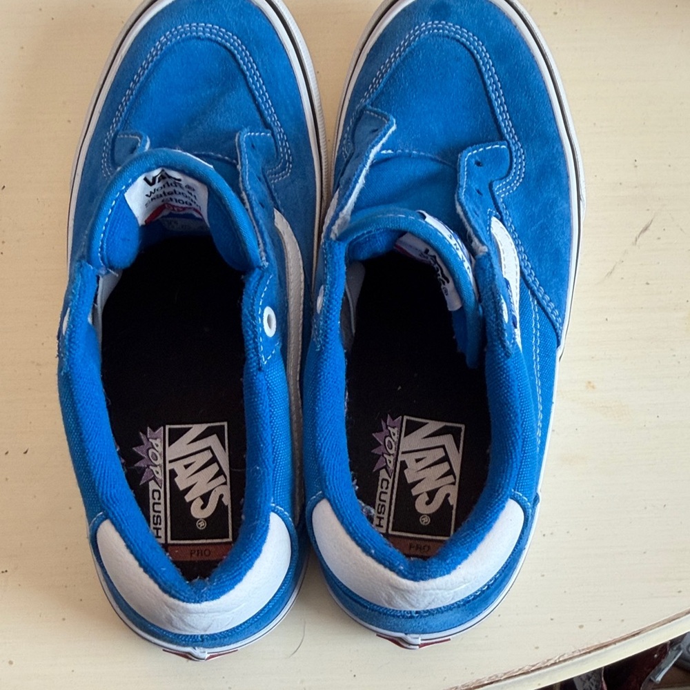 Vans Men’s Bright Blue Low Top Skate Sneakers